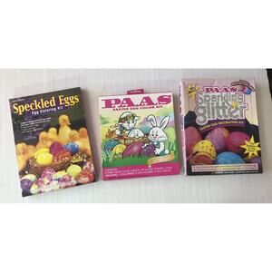 Easter Egg Decorating Kits Lot of 3 Vintage Unopened Paas Glitter Speckled Color